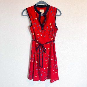ModCloth Orange Beetles Field Questions Dress Size S